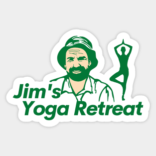 Jim's Yoga Retreat Sticker